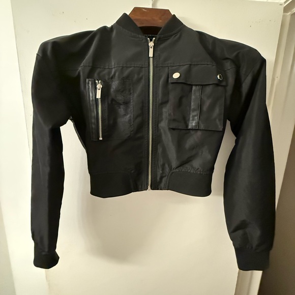 Maniere De Voir Jackets & Blazers - Black Women's Bomber Jacket